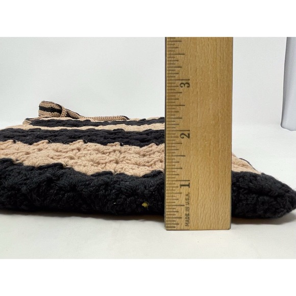 Vintage NEW Boho Acrylic Crochet Woven Hand Bag Purse Hippie Pockets Grannycore - Picture 6 of 15